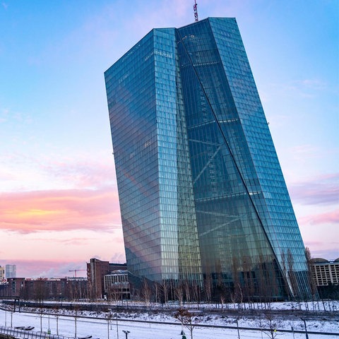 Das Gebäude der Europäischen Zentralbank (EZB) in Frankfurt.