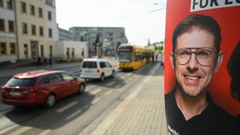 Wahlplakat von Matthias Ecke in Dresden