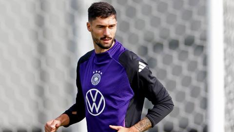 Tim Kleindienst beim Training der Nationalmannschaft