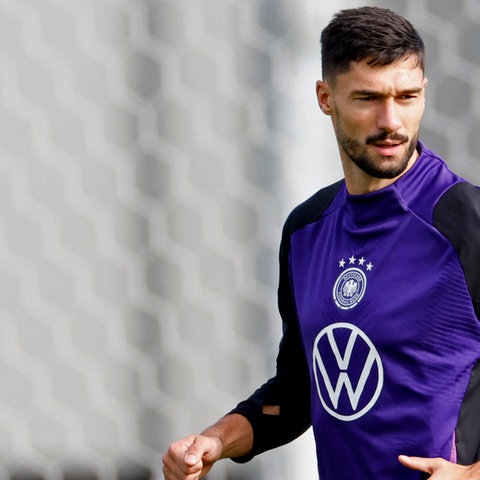 Tim Kleindienst beim Training der Nationalmannschaft