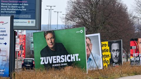 Wahlplakate zur Bundestagswahl