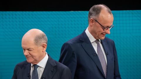 Olaf Scholz (links) und Friedrich Merz 