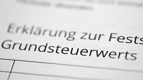  Ein Formular zur Angabe des Grundsteuerwerts für die Grundsteuer (dpa)