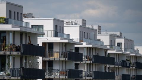 Blick auf Neubau-Wohnungen