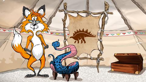 Fuchs Fox und Schlange Polly im Wunderwigwam