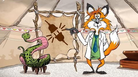 Fuchs Fox und Schlange Polly im Wunderwigwam