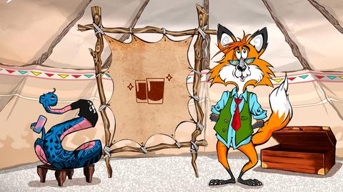 Fuchs Fox und Schlange Polly im Wunderwigwam