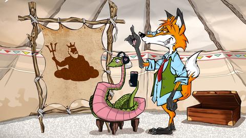 Fuchs Fox und Schlange Polly im Wunderwigwam