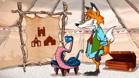 Fuchs Fox und Schlange Polly im Wunderwigwam