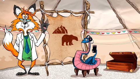 Fuchs Fox und Schlange Polly im Wunderwigwam