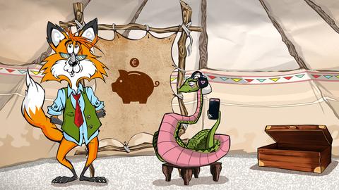 Fuchs Fox und Schlange Polly im Wunderwigwam