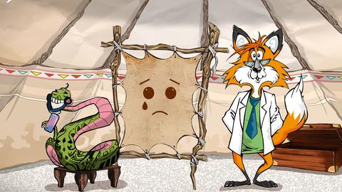 Fuchs Fox und Schlange Polly im Wunderwigwam