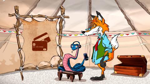 Fuchs Fox und Schlange Polly im Wunderwigwam