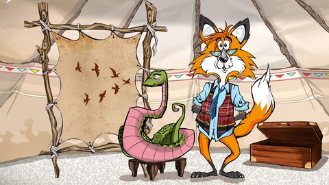 Fuchs Fox und Schlange Polly im Wunderwigwam