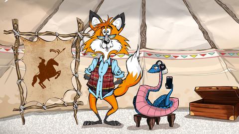 Fuchs Fox und Schlange Polly im Wunderwigwam