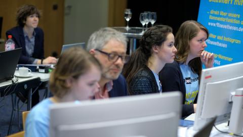 Schüler bei der Abschlussveranstaltung des Medienprojektes #95neuethesen