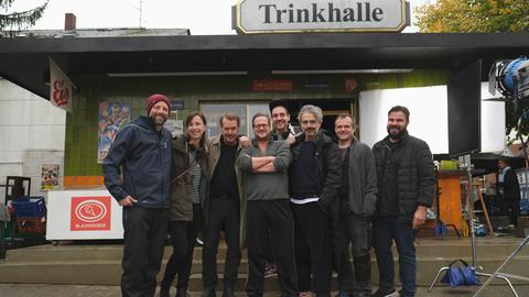  (v.l.n.r.) Michael Kotschi (Kamera), Erin Högerle (Redaktion), Jörg Himstedt (Redaktion), Aurel Manthei (Cast), Orlando Klaus (Buch & Regie), Alexander Wipprecht (Buch, Regie & Cast), Johannes Allmayer (Cast), Joshua Lantow (Produzent).