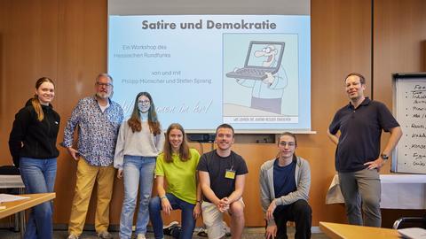 Workshop im Hessischen Rundfunk Satire und Demokratie