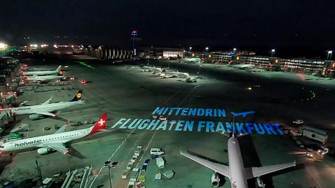 Blick auf den Frankfurter Flughafen