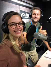 Christian Preuß und Lisa Lampmann im YOU FM-Studio 