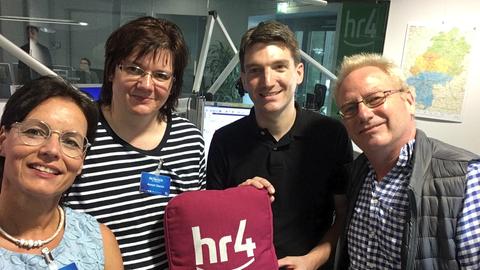 Ivonne Horn, Annett Storch, Benjamin Müller und Thomas Sternberger im Studio Kassel