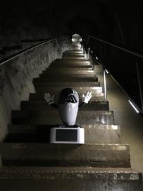 Ottos Reise steht auf einer langen Treppe